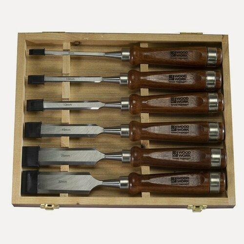 Изображение товара Набор стамесок из хромванадиевой стали PTS-600 WOODWORK/вудворк