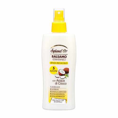 Бальзам-спрей 5 в1 SPLENDOR для всех типов волос с кокосовым маслом, 200 мл (комплект из 6 шт)