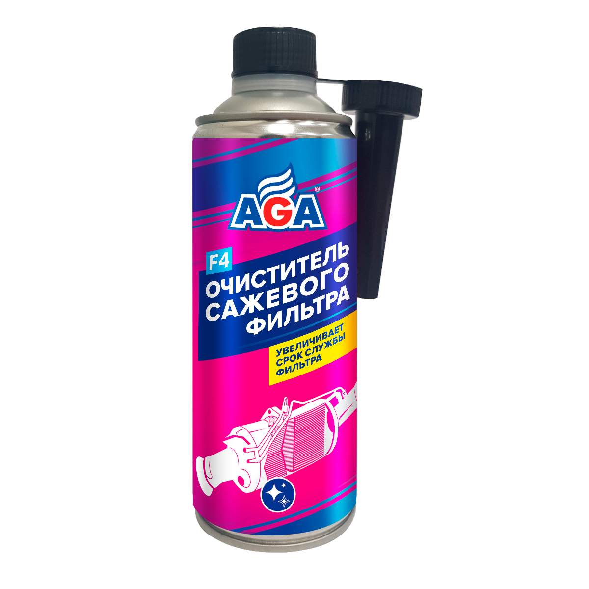 AGA Очиститель сажевого фильтра F4 (335ml), шт