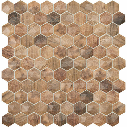 Плитка Стеклянная мозаика 31.7x30.7 Vidrepur Hexagon Woods 4700D