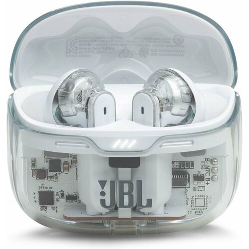 Беспроводные наушники JBL Tune beam GHOST (WHITE) гарнитура вкладыши a4tech 2drumtek b27 tws розовый белый беспроводные bluetooth в ушной раковине b27 baby pink