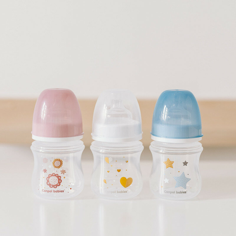 Антиколиковая бутылочка для кормления Canpol babies Easystart Newborn Baby, 120 мл, розовый (35/216_pin) - фото №19
