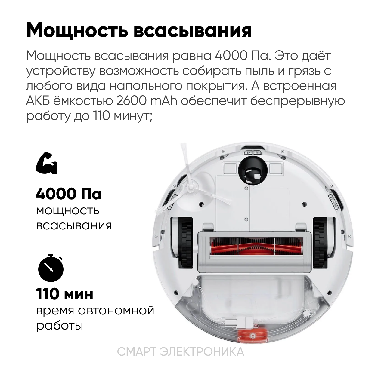 Робот-пылесос Xiaomi Robot Vacuum E12 Белый