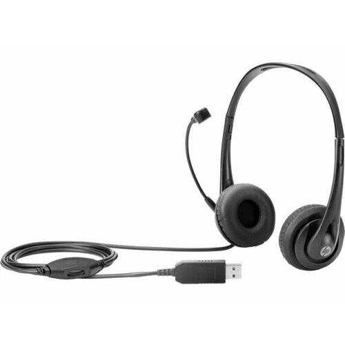 Гарнитура проводная HP Stereo USB Headset T1A67AA USB чёрная 6089₽