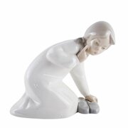 Винтажная статуэтка "Девочка с тапками". Фарфор. Испания, Lladro, 1970 -1994 гг.