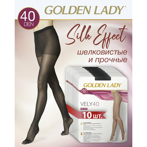 Колготки Golden Lady, 40 den, 10 шт., размер 4, черный