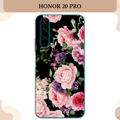 Силиконовый чехол Пионы на черном на Honor 20 Pro / Хонор 20 Про силиконовый чехол пионы на черном на honor 20 pro хонор 20 про