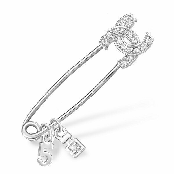 Брошь JEWELIN, серебро, 925 проба, родирование, фианит, , белый
