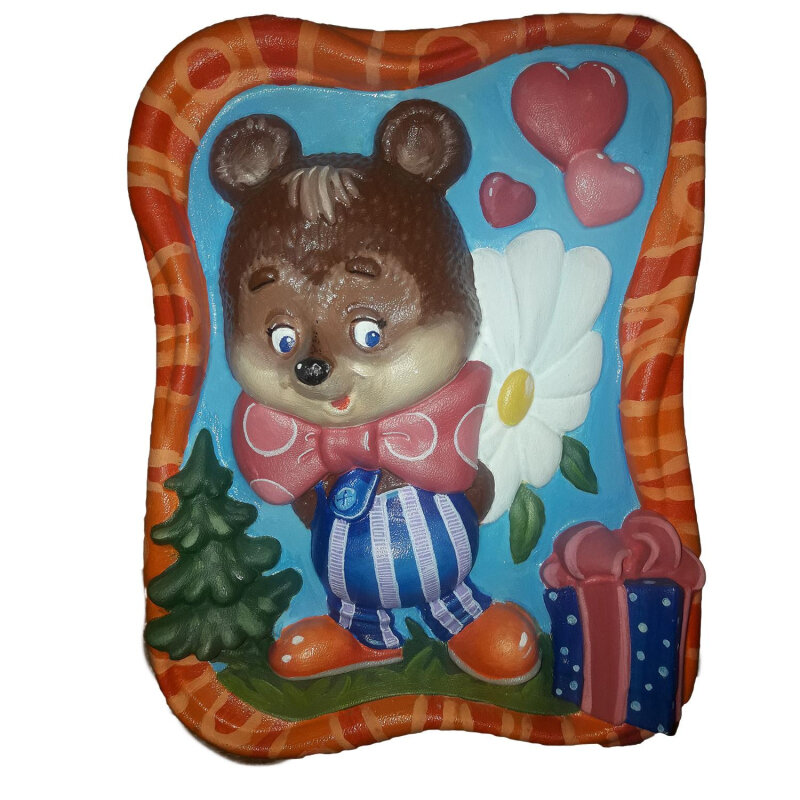 3D раскраска "МИШКА И РОМАШКА" 25см*35,KB 001 Karabazzz - фото №4