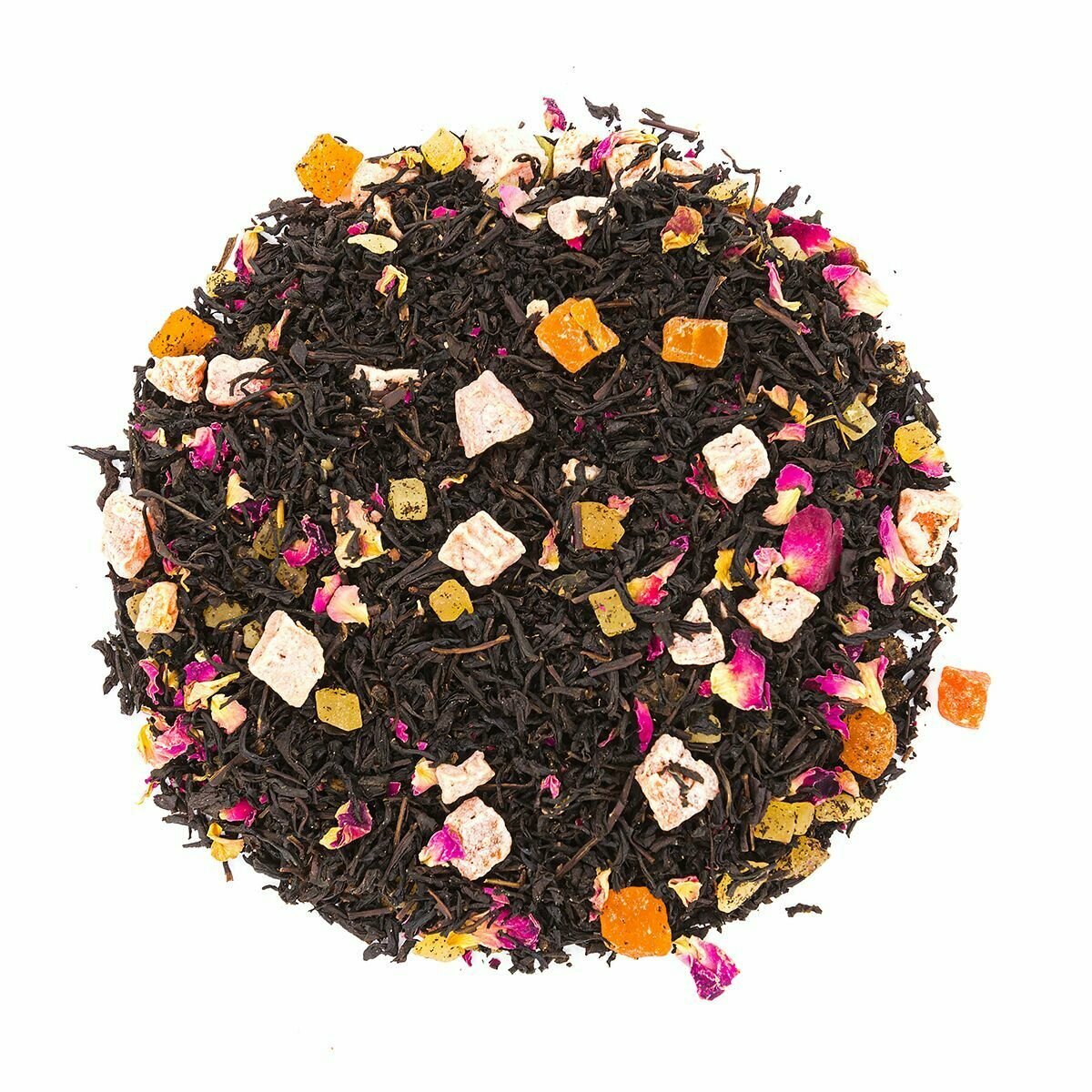 Черный чай "Манго-маракуйя" / Цейлонский тропический фруктовый листовой чай для заваривания