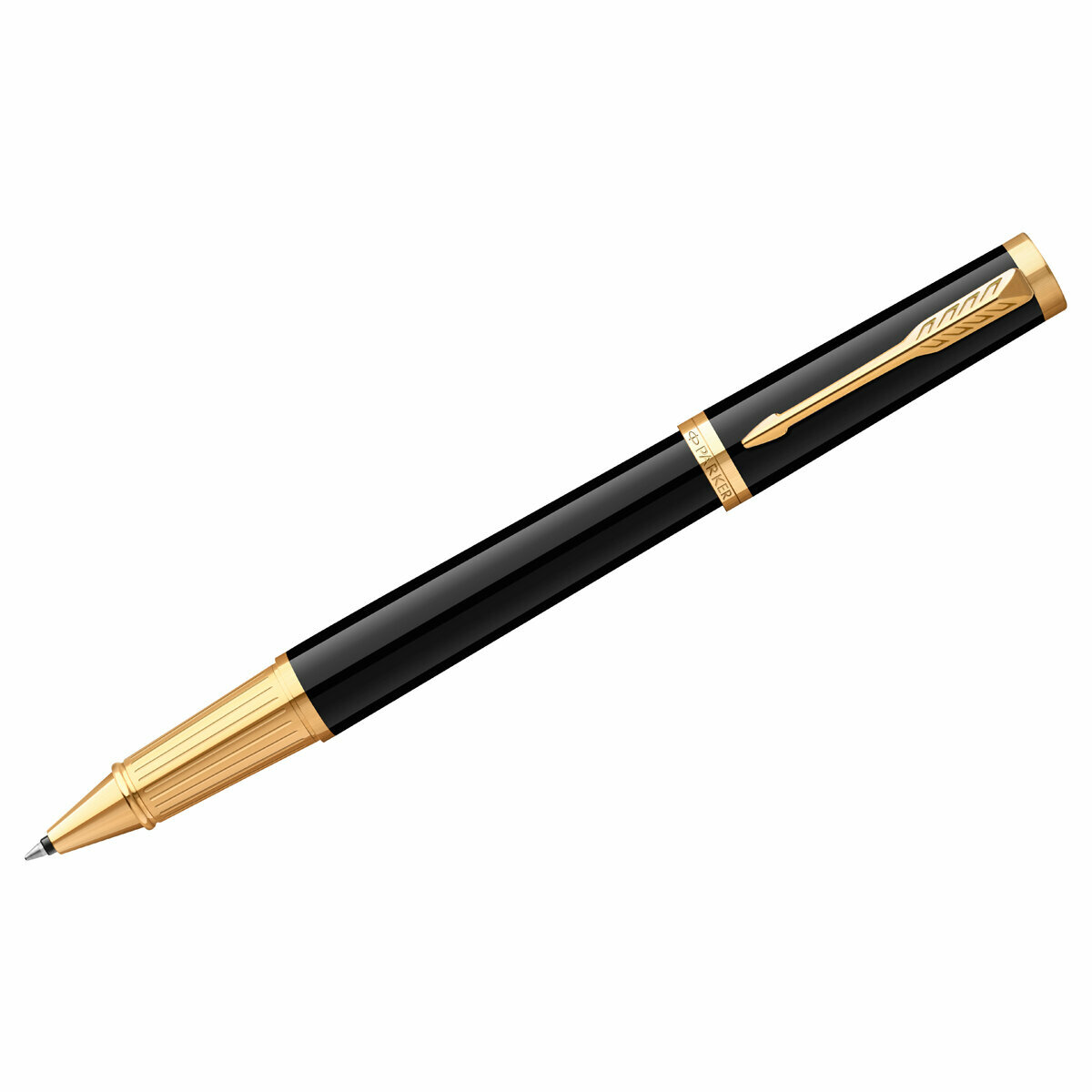 Ручка-роллер Parker «Ingenuity Black GT» черная, 0.5мм, подарочная упаковка