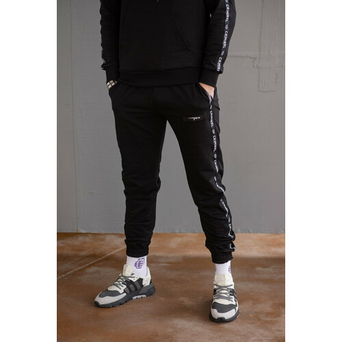 фото Брюки стрела, размер m, черный