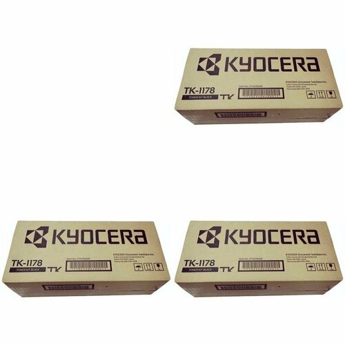 Kyocera Картриджи комплектом Kyocera TK-1178 3 Pack 1T02S50AX0-3PK черный 3 упаковки 21.6K