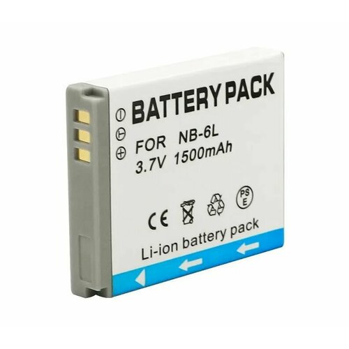 Аккумулятор для фотоаппарата Canon NB-6L, NB-6LH, 3.7V, 1500mAh, код BATCAM40 nb 6l battery and charger with type c port for canon nb 6l nb 6lh battery powershot sx170 is sx710 sx700 sx270 hs sx530