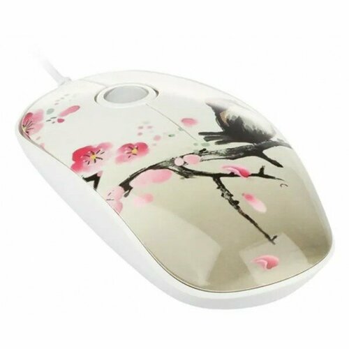 Мышь Qumo Office M43 Serenity проводная оптическая голубая подсветка 3 кноп 1000 dpi waterprinting 89900₽