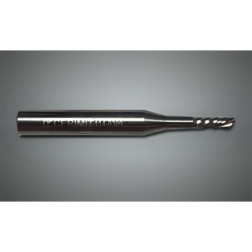 Твердосплавная фреза 114-0309f по пластику | Серия-114: Твердосплавные О-образные однозаходные спиральные фрезы Helix Angle 18° (выброс стружки вниз)