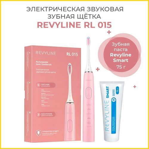 Электрическая зубная щетка Revyline RL 015 розовая Зубная паста Revyline Smart 75 г 779000₽