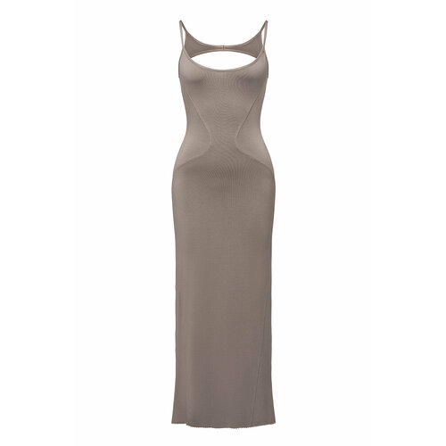 платье brave soul полуприлегающее макси открытая спина размер xs бежевый коричневый Платье 001PAX, размер s, серый