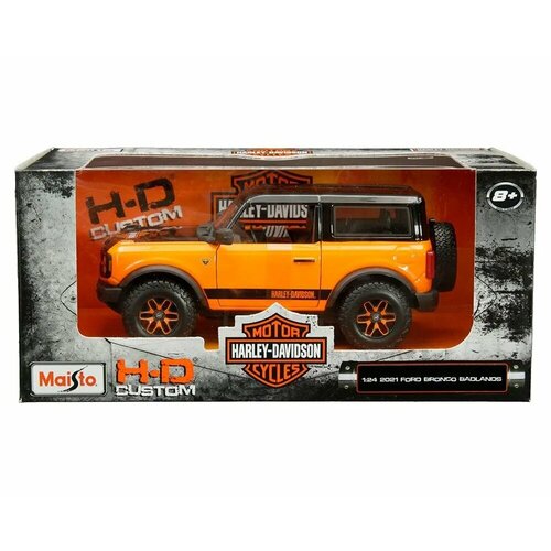 Машинка Maisto Harley-Davidson Ford Bronko Badlands 1:24 32272 maisto машинка металлическая 1 18 ford bronco badlands 21 голубая