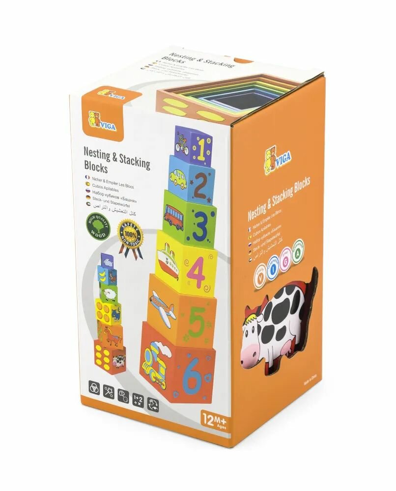 Набор кубиков Viga Toys Пирамидка (59461) - фото №20