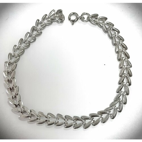 Браслет-цепочка Эстерелла, серебро, 925 проба, родирование, длина 20 см.