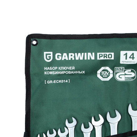 GARWIN PRO GR-ECK014 Набор ключей комбинированных 14 предметов 10-32 мм - фото №6