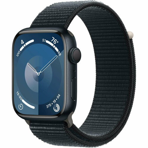 Умные часы Apple Watch Series 9 45 мм Aluminium Case GPS Midnight Sport Loop 59000₽