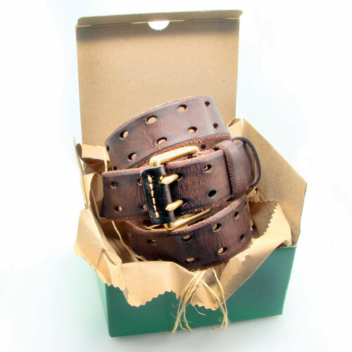 фото Ремень , размер 80/95, коричневый ремень мужской натуральный кожаный – cosplaycity.ru