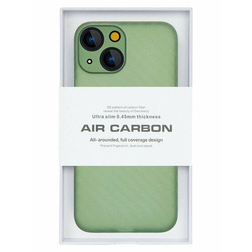 Чехол для iPhone 13 mini AIR Carbon-Зелёный