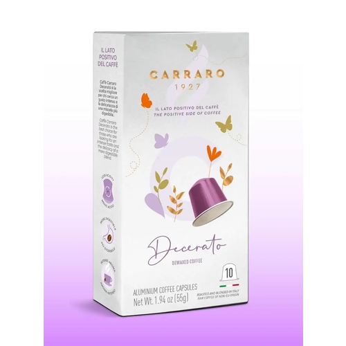 Кофе в капсулах "Carraro Decerato" для кофемашины Nespresso, 10 штук, 55 грамм