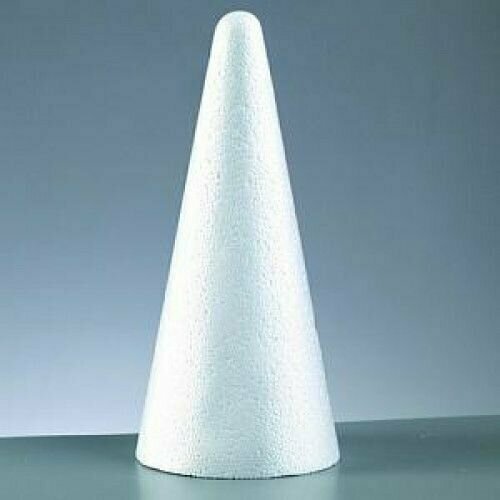 Конус из пенопласта 15х6 см. 5 штук в упаковке, фактурная заготовка для творчества