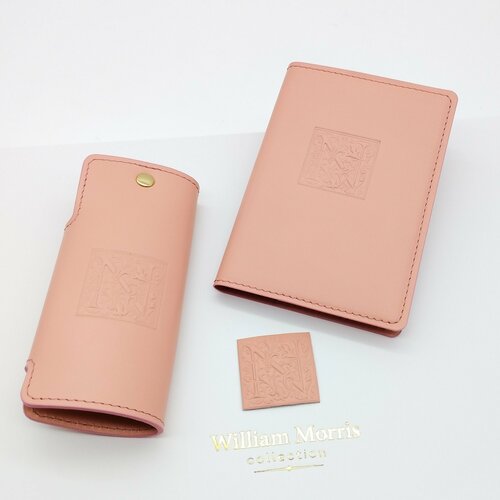 Обложка для паспорта William Morris, коралловый