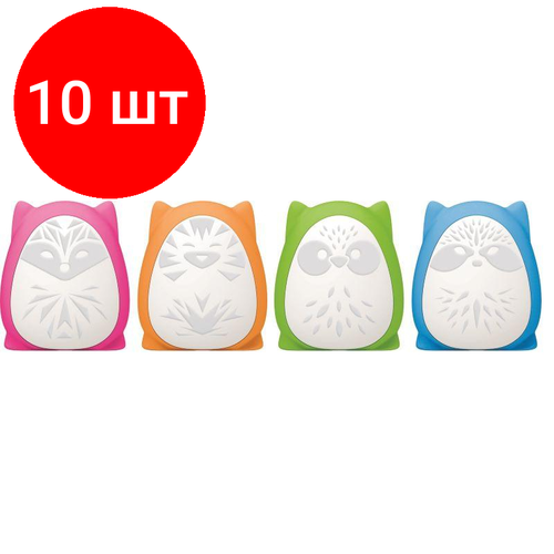 Комплект 10 штук, Ластик Maped MINI CUTE Squeeze, полимер, фигурный, 75х125х30мм, ассорти,15502