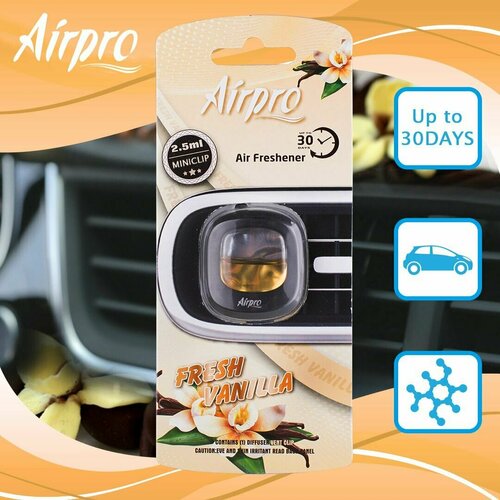 AirPro ароматизатор для автомобиля, Mini Clip, парфюм для автомобиля, Air Freshener, Fresh Vanilla