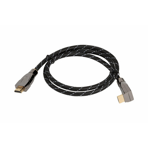 Кабель высокоскоростной c угловым разъемом с Ethernet HDMI Wize WAVC-HDMIRA-3 метра черный