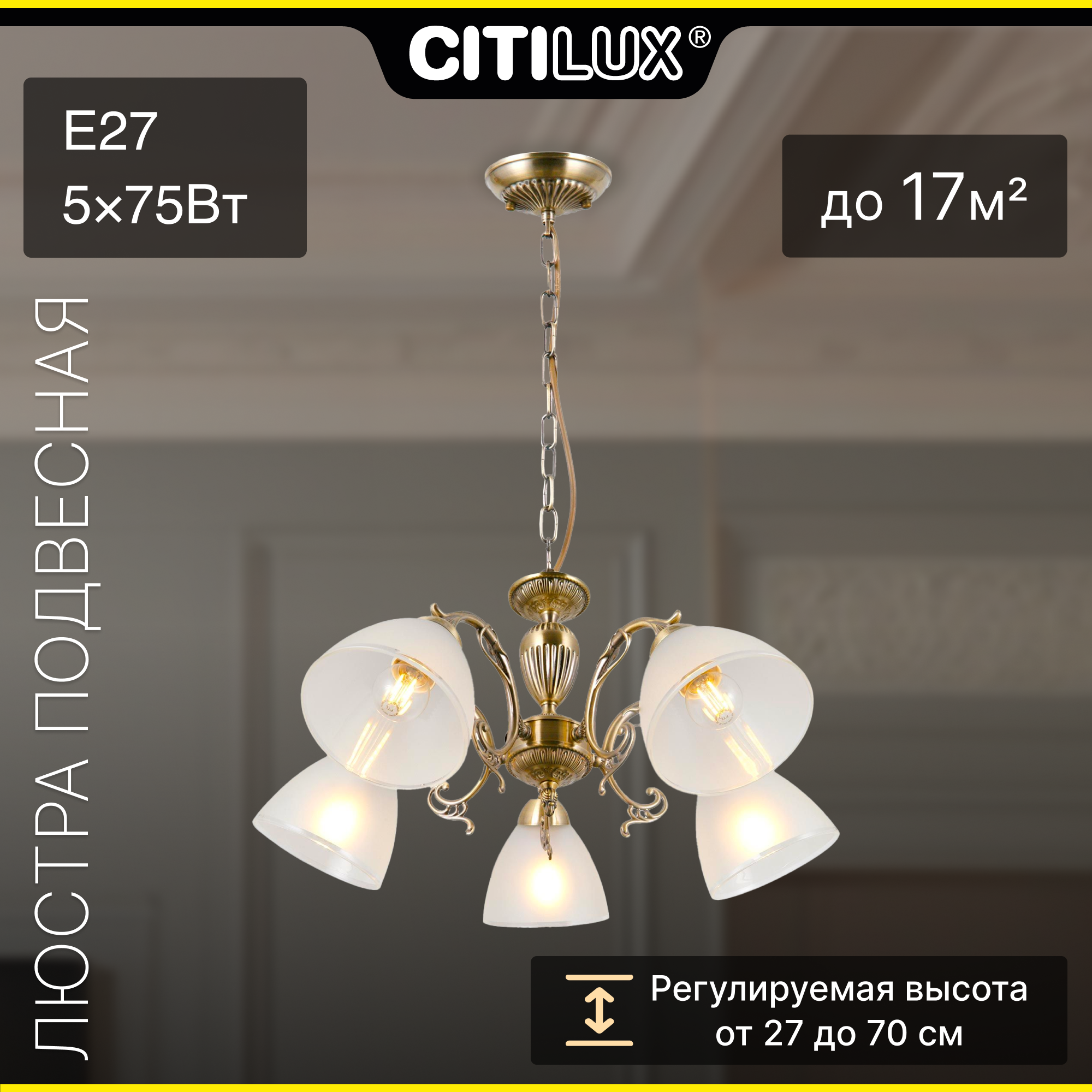 Citilux Латур CL413251 Люстра подвесная Бронза