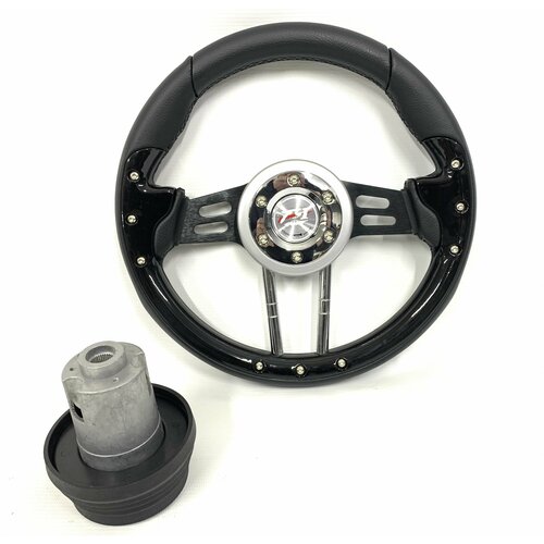 Спортивный руль с адаптером на ВАЗ 2108,2109,21099,2113,2114,2115,2110,2111,2112