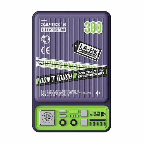 Внешний аккумулятор Xiaomi ROCK Travel Series P90 20W Travel Series Magnetic Wireless Powerbank 10000mAh фиолетовый