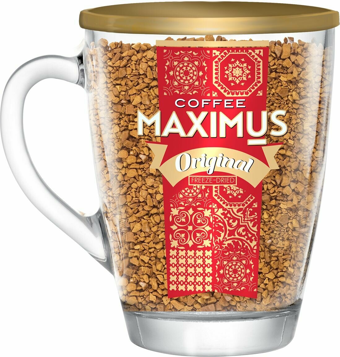 Кофе растворимый Maximus Original 70г в стеклянной кружке 2 шт.