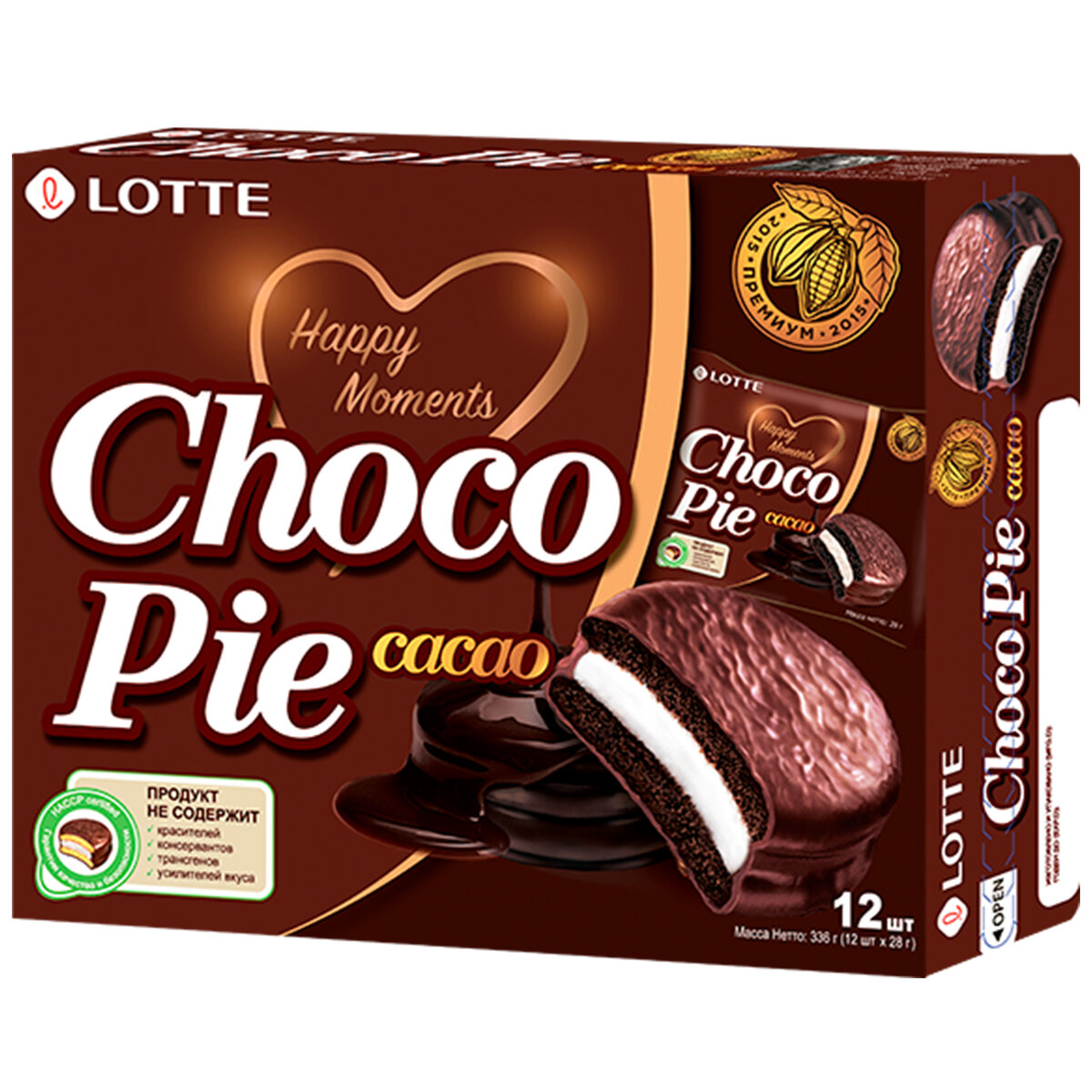 Печенье Lotte Choco Pie Cacao в глазури 12шт*28г - фото №9