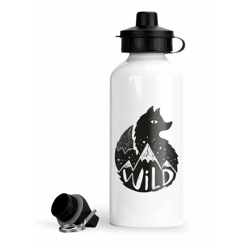 фото Спортивная бутылка дикая природа wild fox wild дикая лиса luzimuzi