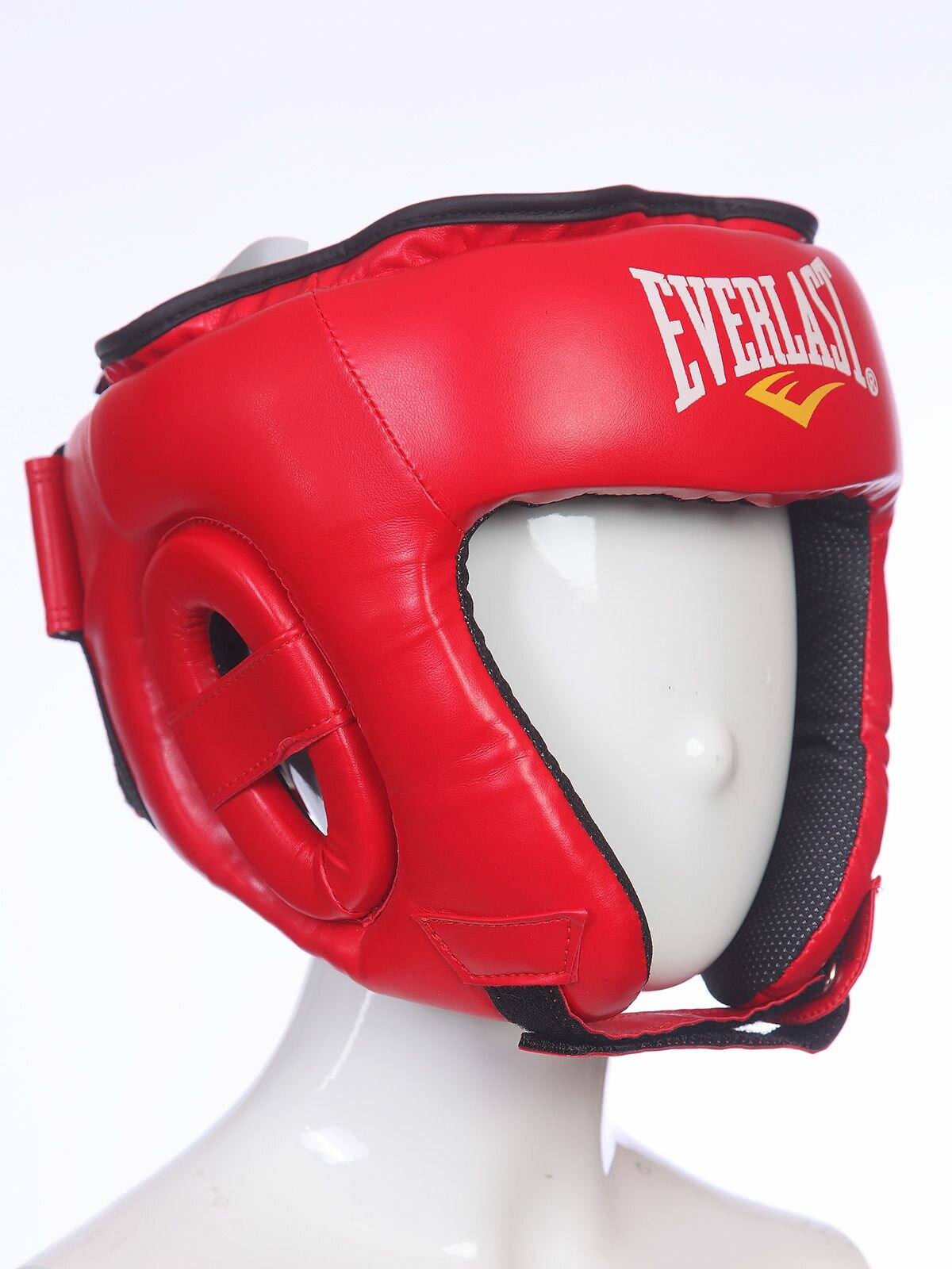 Боксерский шлем Everlast, шлем для бокса тренировочный, красный- M