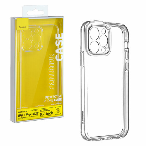 Чехол на айфон 14 Pro Max (6.7) Simple Case Baseus прозрачный (2шт в комплекте)