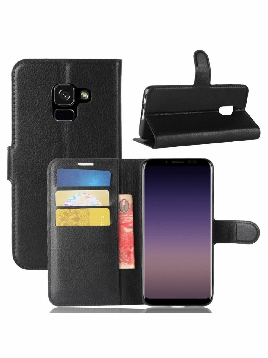 Brodef Wallet чехол книжка для Samsung Galaxy A8 2018 черный