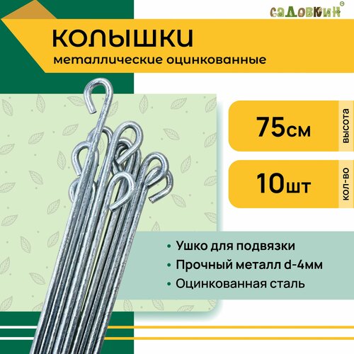 Колышки для подвязки растений, пруток 0.75м (10 шт)