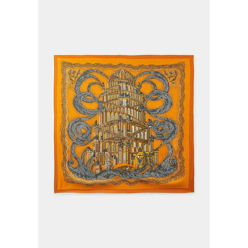 фото Платок rosedena,90х90 см, оранжевый