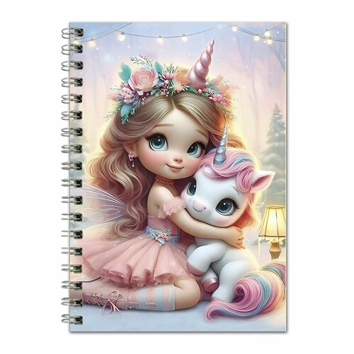 Блокнот для девочек Единороги А5 с наклейками вар 4 в точку 280₽