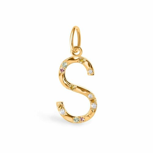 фото Подвеска, серебро, 925 проба, золочение, фианит dafna