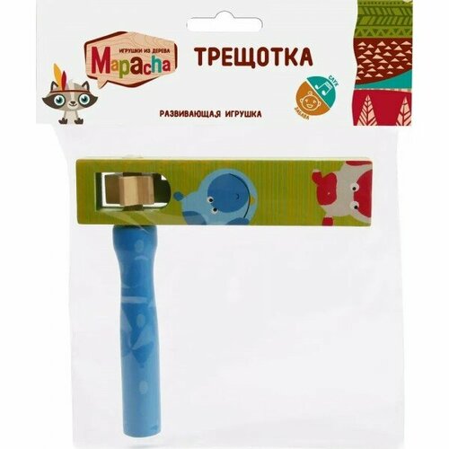 mapacha 76432 трещотка круговая красно зеленая Развивающая игрушка Mapacha Трещотка круговая зелен/син, арт.76433