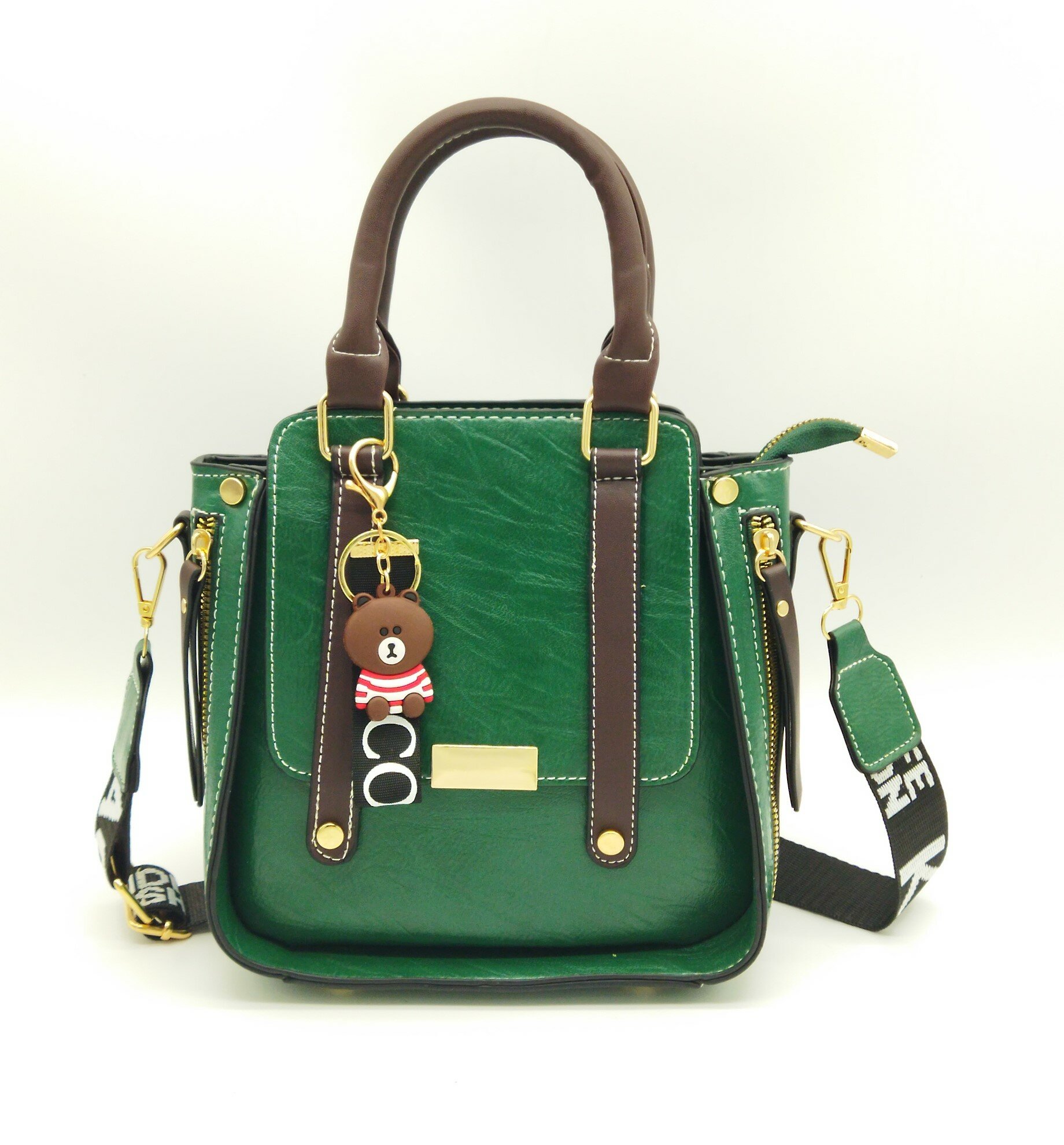 Сумка кросс-боди Porfetto Briefcase, фактура гладкая, зеленый — фото 1